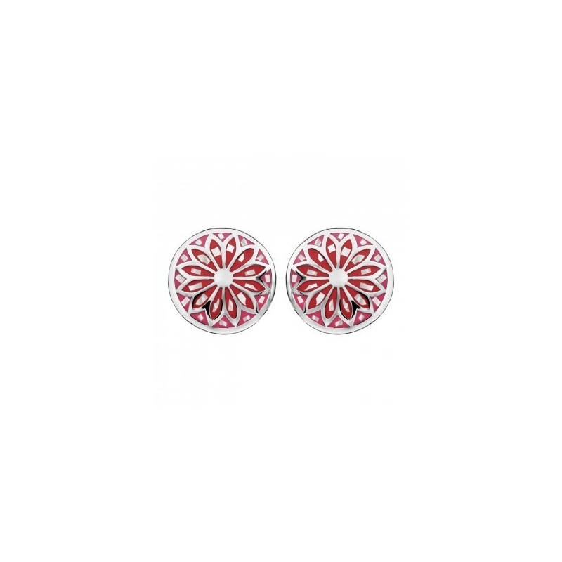 Boucle D'oreilles Stella Mia Acier & Nacre Rose Dégradé Rond-117756 Boucle D'oreilles Stella Mia Acier & Nacre Rose Dégradé Rond-117756