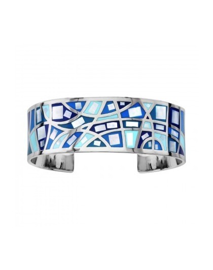 Bracelet Stella Mia Acier & Nacre Bleu Dégradé -127228