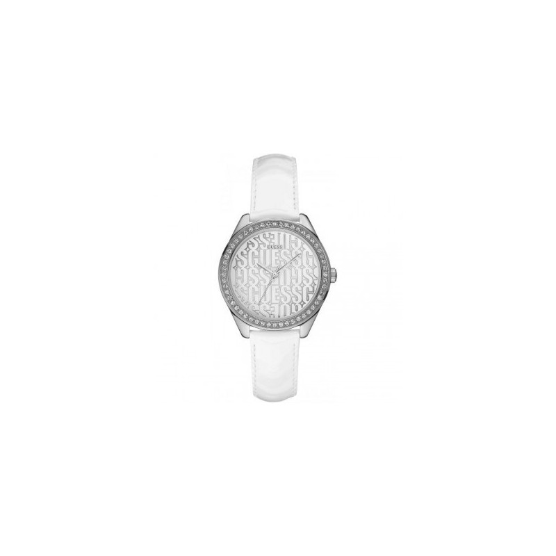 Montre Guess Femme Trance Cuir Blanc W0560L1 Montre Guess Femme Trance Cuir Blanc W0560L1
