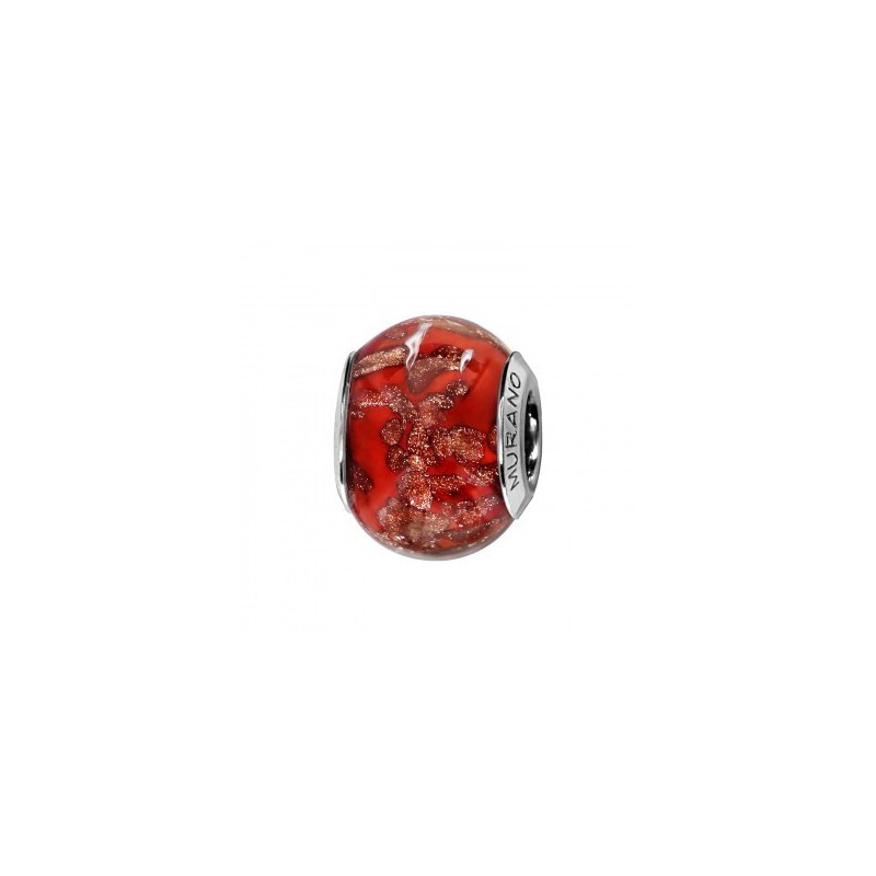 Thabora Charms Coulissant Argent Rhodié Murano Rouge Eclat -C05164 Thabora Charms Coulissant Argent Rhodié Murano Rouge Eclat -C05164