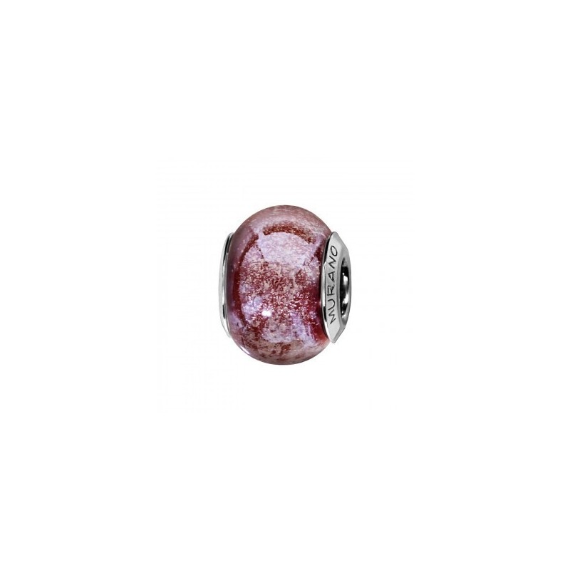 Thabora Charms Coulissant Argent Rhodié Murano Vieux Rose Pailleté -C05173 Thabora Charms Coulissant Argent Rhodié Murano Vieux Rose Pailleté -C05173