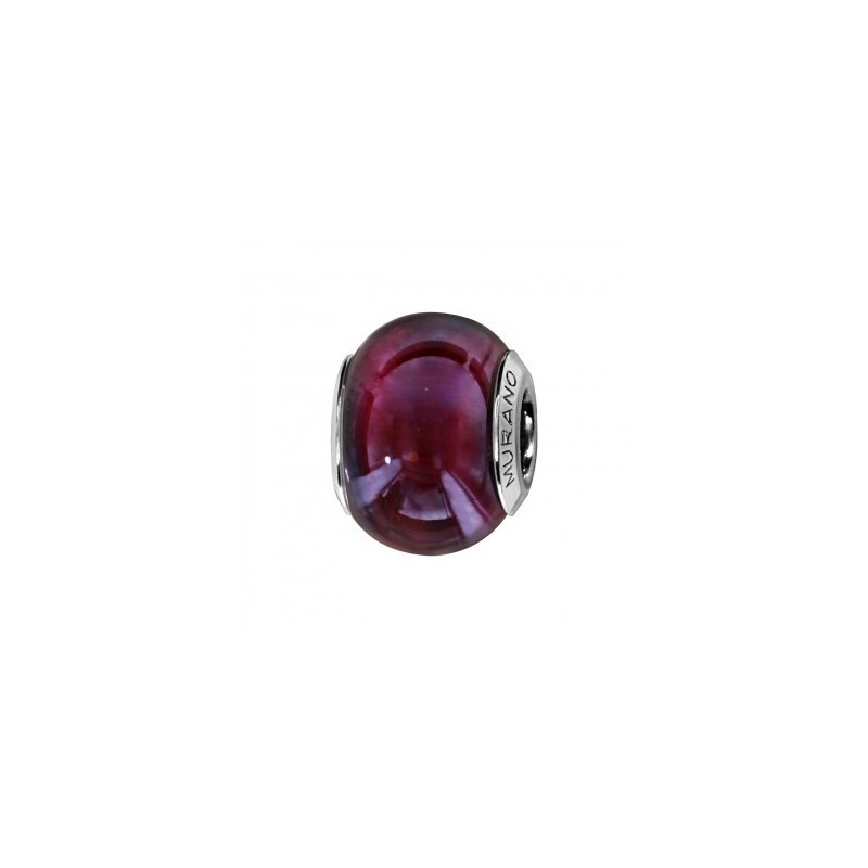 Thabora Charms Coulissant Argent Rhodié Murano Violet Foncé Nacré -C05178 Thabora Charms Coulissant Argent Rhodié Murano Violet Foncé Nacré -C05178
