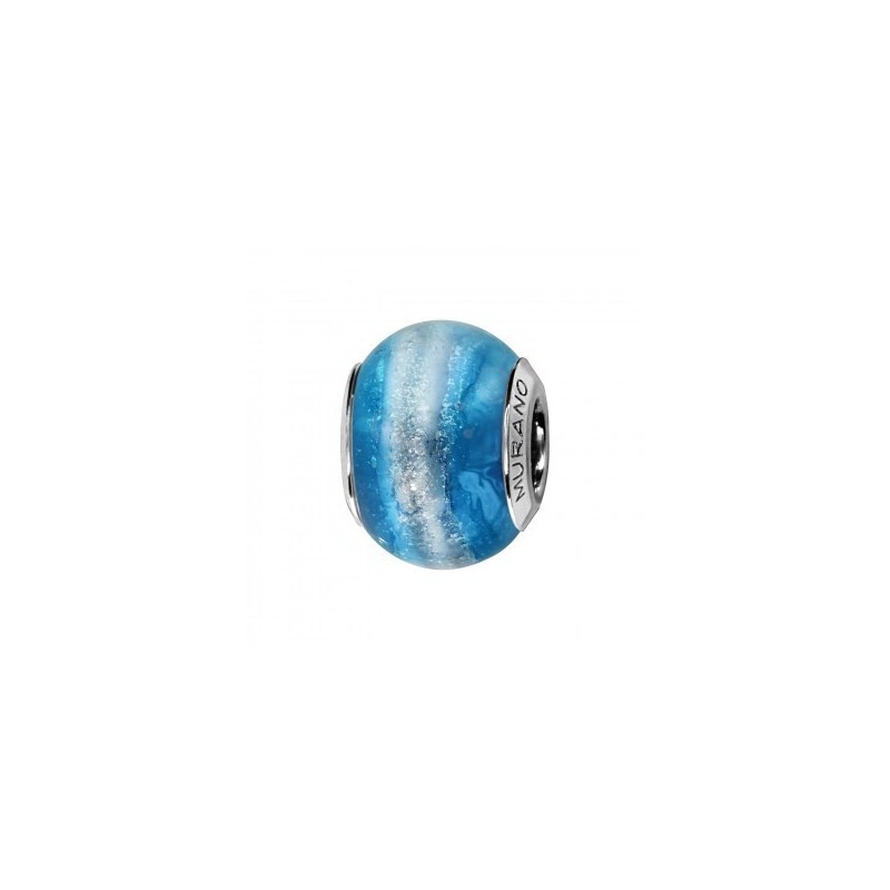 Thabora Charms Coulissant Argent Rhodié Murano Bleu Nacré -C05181 Thabora Charms Coulissant Argent Rhodié Murano Bleu Nacré -C05181