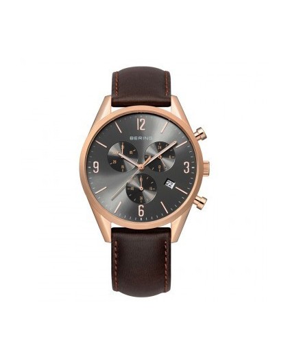 Montre Bering homme Cuir Marron 10542-562