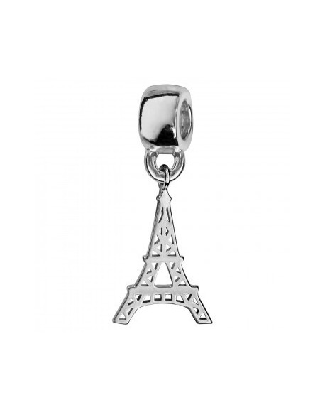 Thabora Charms Coulissant Argent Rhodié Suspendu Tour Eiffel-C07064