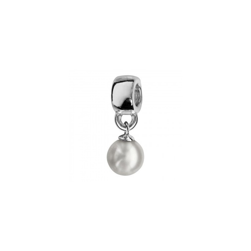 Thabora Charms Coulissant Argent Rhodié Suspendu Perle Blanche Synthétique-C07070 Thabora Charms Coulissant Argent Rhodié Suspendu Perle Blanche Synthétique-C07070
