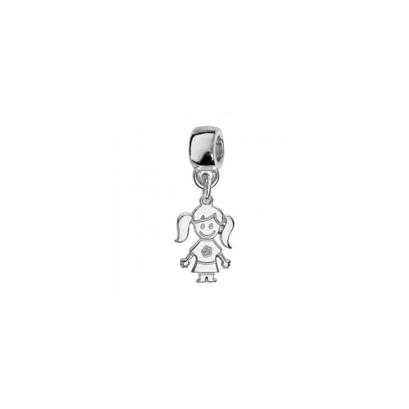 Thabora Charms Coulissant Argent Rhodié Suspendu Fille-C07096 Thabora Charms Coulissant Argent Rhodié Suspendu Fille-C07096