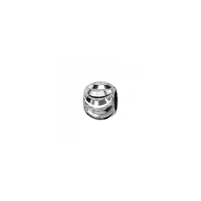 Thabora Charms Coulissant Argent Rhodié Boule Pailleté Demi Lune-C07123 Thabora Charms Coulissant Argent Rhodié Boule Pailleté Demi Lune-C07123