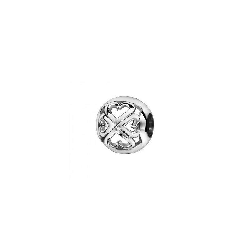 Thabora Charms Coulissant Argent Rhodié Boule Coeurs Trèfles Ajourés-C07143 Thabora Charms Coulissant Argent Rhodié Boule Coeurs Trèfles Ajourés-C07143