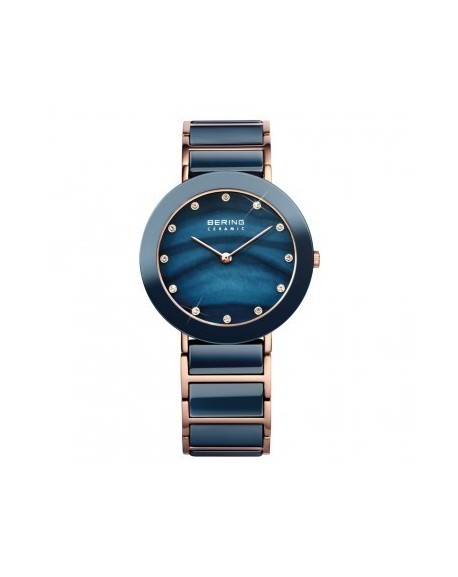 Montre Bering Femme Swarovski Céramique Bleu 11435-767