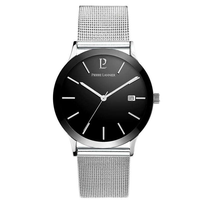 Montre Pierre Lannier Homme Acier Milanais 252D138 Montre Pierre Lannier Homme Acier Milanais 252D138
