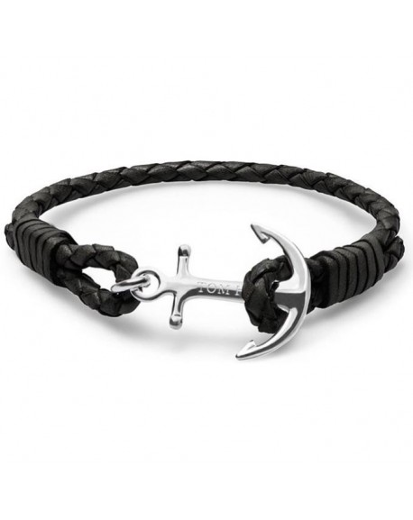 Bracelet Tom Hope Jet Black Cuir Noir