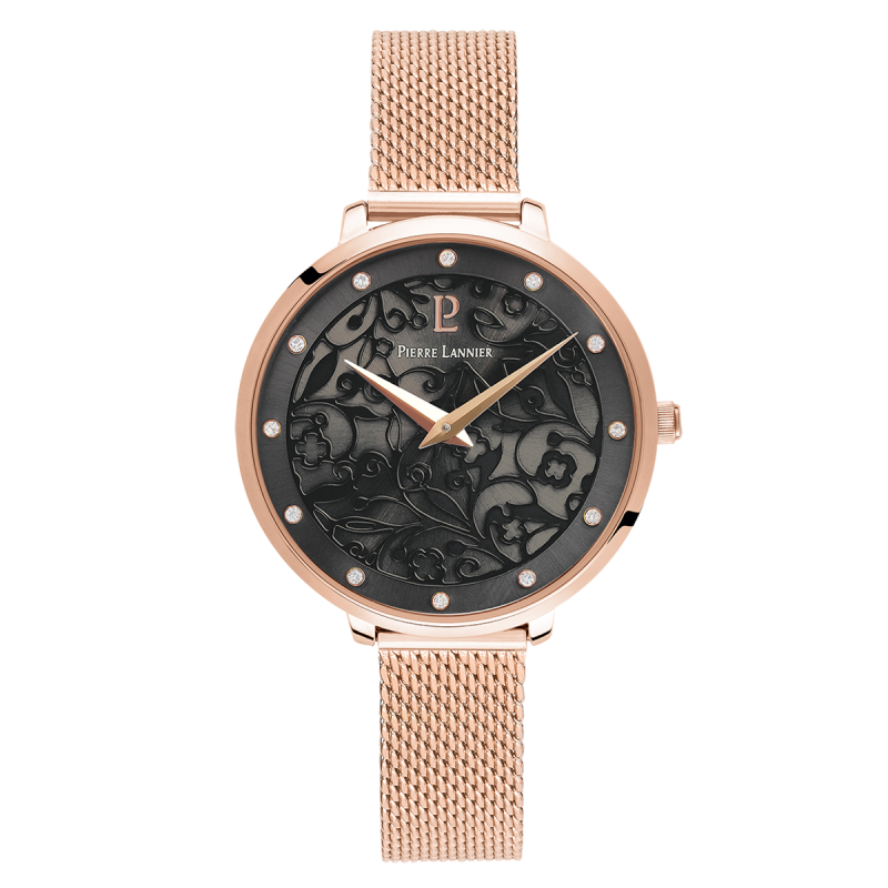 Montre Femme Pierre Lannier Eolia Acier Rosé Milanais 039L938 Montre Femme Pierre Lannier Eolia Acier Rosé Milanais 039L938