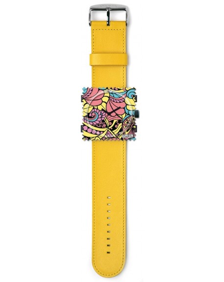 Bracelet Montre STAMPS 100003-1001 Classic Leather Yellow Pantone 101