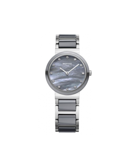 Montre Bering Femme Swarovski Céramique Gris 11429-789