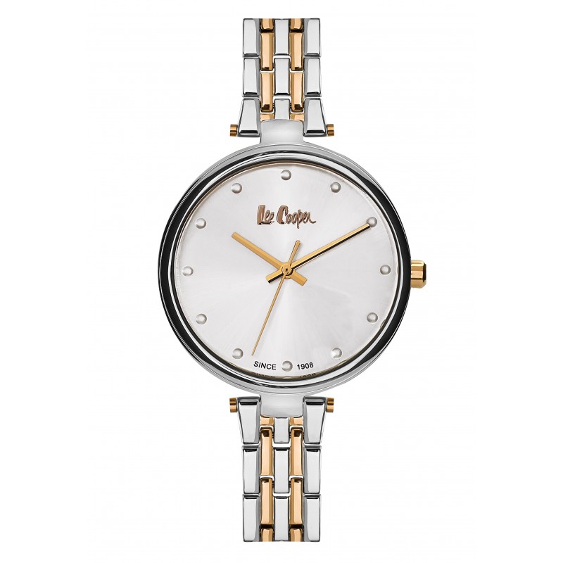 Lee Cooper Montre Femme Cadran Argenté Bracelet Bicolore LC06329.530 Lee Cooper Montre Femme Cadran Argenté Bracelet Bicolore LC06329.530