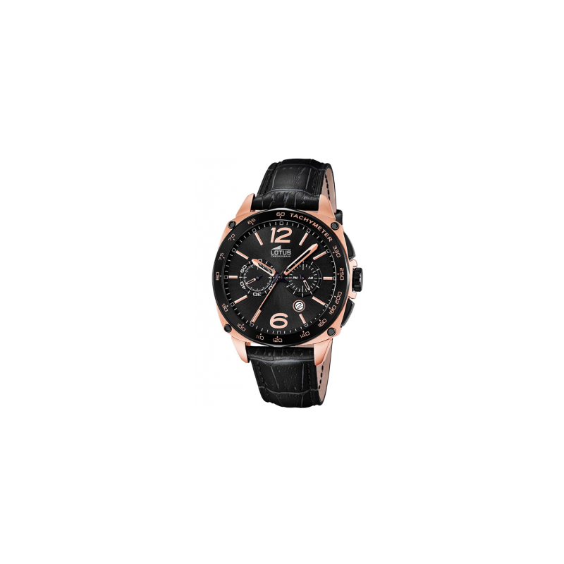 Montre Lotus Homme Chrono Cuir Noir 18217/3 Montre Lotus Homme Chrono Cuir Noir 18217/3