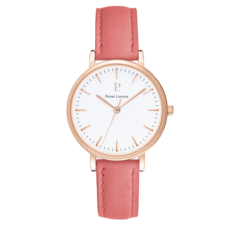 Montre Femme Pierre Lannier Symphony Acier Rosé Cuir Rose 092L905 Montre Femme Pierre Lannier Symphony Acier Rosé Cuir Rose 092L905