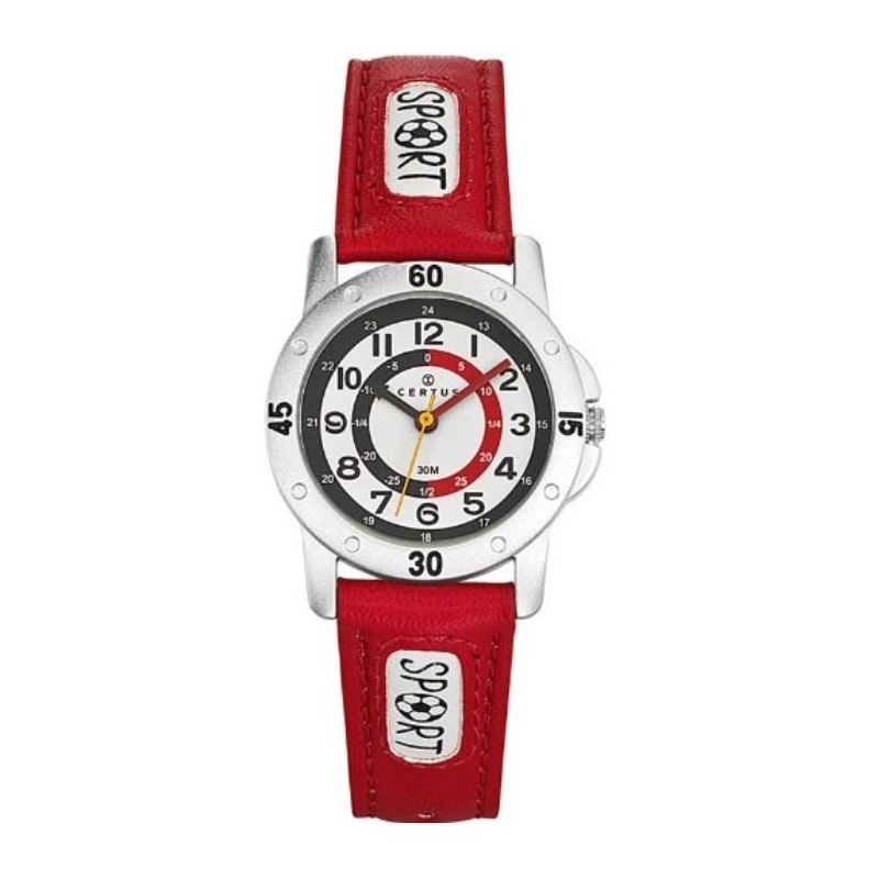 Montre Certus Enfant Cuir Rouge 647542 Classique Montre Certus Enfant Cuir Rouge 647542 Classique