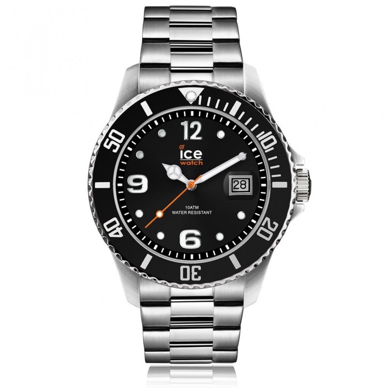 Montre Homme Ice Watch Steel Black Silver Large 016032 Montre Homme Ice Watch Steel Black Silver Large 016032