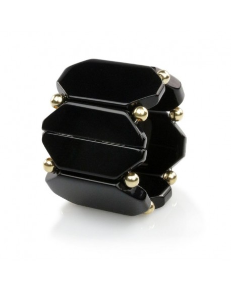 Bracelet Elastique Montre STAMPS 104891-1200  Belta Bead Black Gold