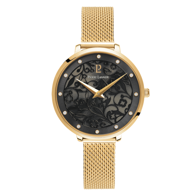 Montre Femme Pierre Lannier Eolia Acier Doré Milanais 046G538 Montre Femme Pierre Lannier Eolia Acier Doré Milanais 046G538