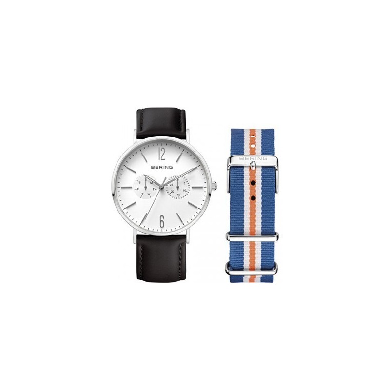 Montre Bering Homme Multifonction Acier Noir 14240-404 Montre Bering Homme Multifonction Acier Noir 14240-404