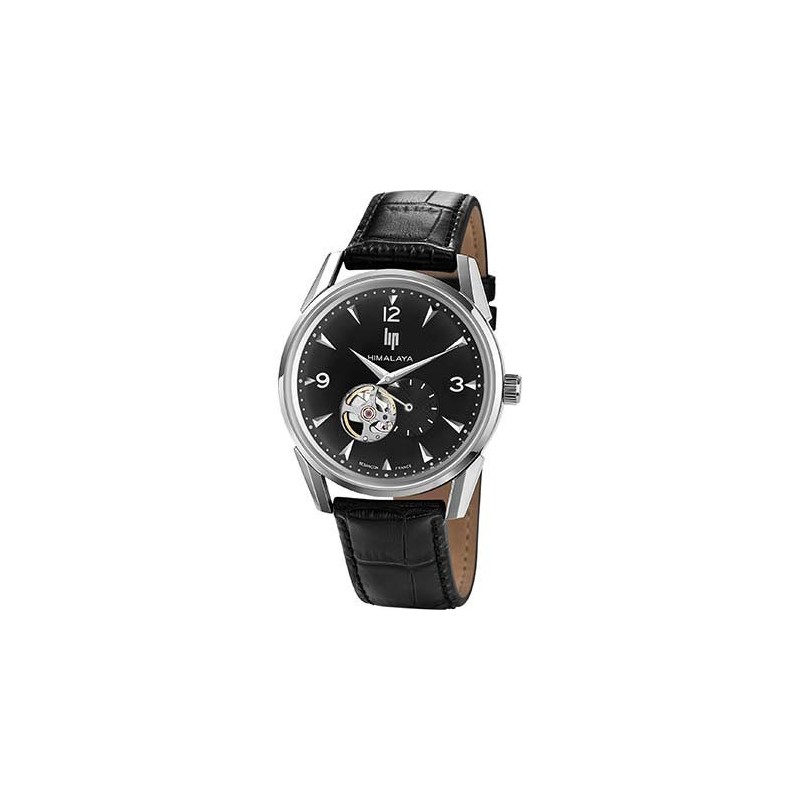 Montre Lip Homme Himalaya 1954 Automatique Squelette Cuir Noir 671253 Montre Lip Homme Himalaya 1954 Automatique Squelette Cuir Noir 671253