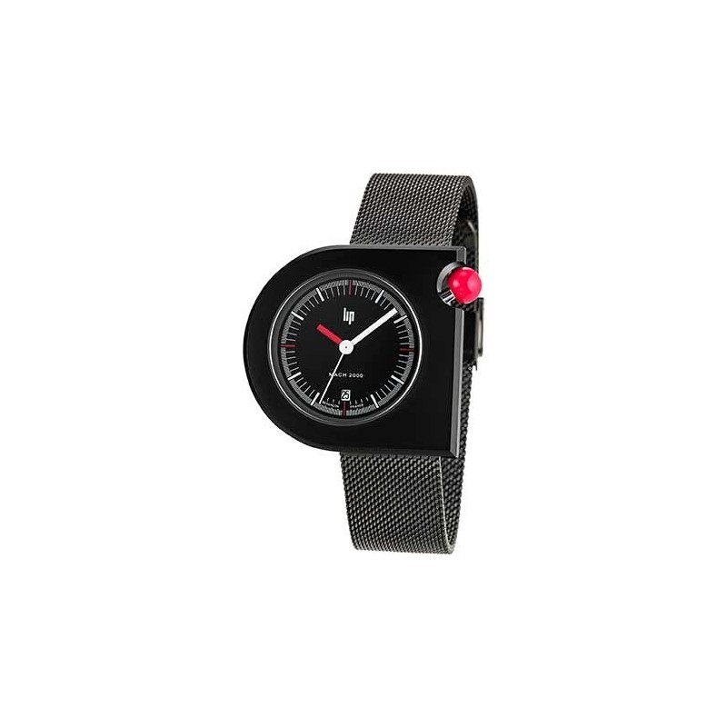 Montre Lip Homme Mach 2000 Acier Noir 671095 Montre Lip Homme Mach 2000 Acier Noir 671095