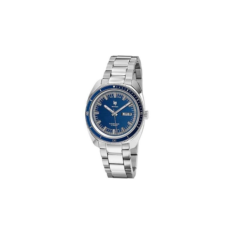 LIP Marinier 39 Verre Saphir Automatique bracelet Argenté-671363 LIP Marinier 39 Verre Saphir Automatique bracelet Argenté-671363