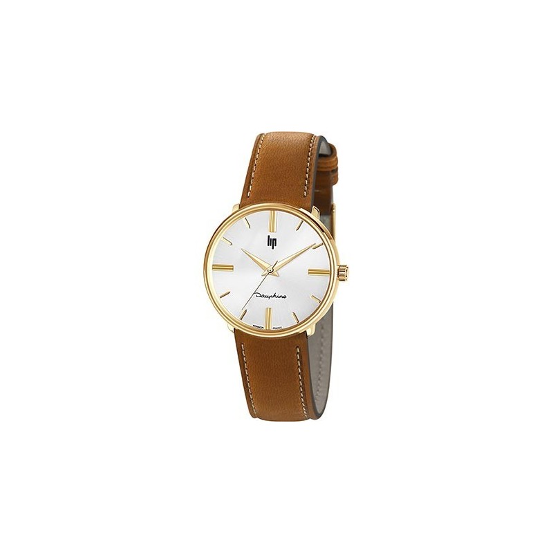 LIP Dauphine 34 Montre Unisexe Bracelet Marron-671914