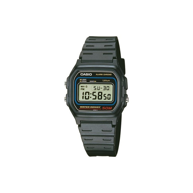 Montre Casio Homme Chrono Résine Noir W59-1VQES Sport Montre Casio Homme Chrono Résine Noir W59-1VQES Sport