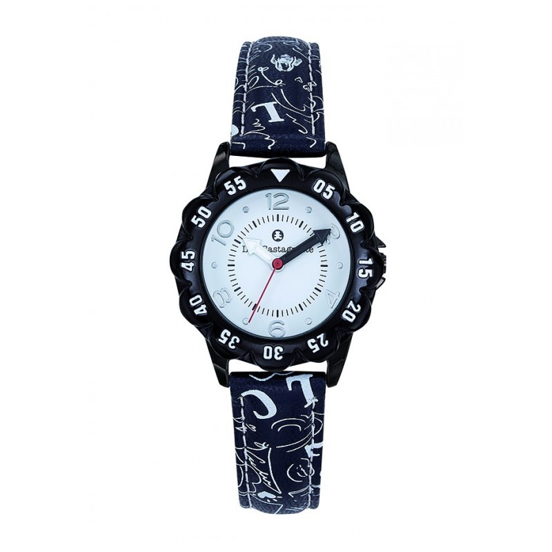 Lulu Castagnette Pétale Montre Fille Quartz Cuir Noir Cadran Blanc-38866 Lulu Castagnette Pétale Montre Fille Quartz Cuir Noir Cadran Blanc-38866