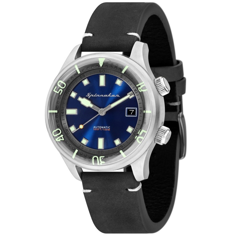 Spinnaker Bradner Montre Homme Automatique Dateur Cuir Noir-SP-5057-03 Spinnaker Bradner Montre Homme Automatique Dateur Cuir Noir-SP-5057-03