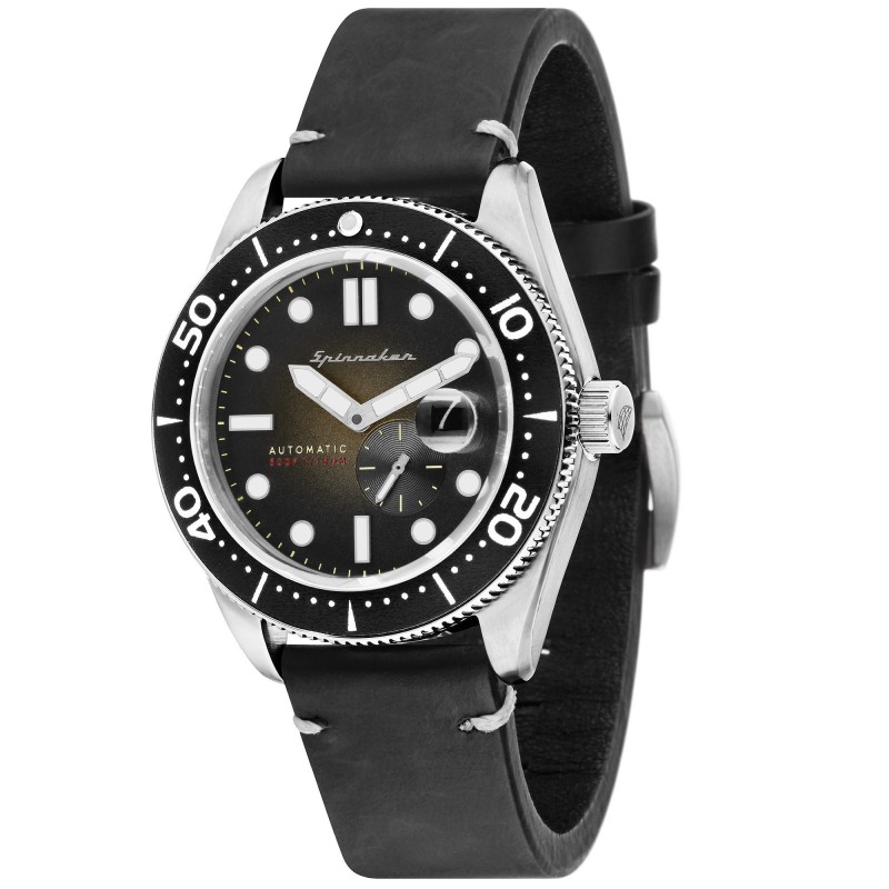 Spinnaker Croft Montre Homme Automatique Dateur Cuir Noir-SP-5058-03 Spinnaker Croft Montre Homme Automatique Dateur Cuir Noir-SP-5058-03