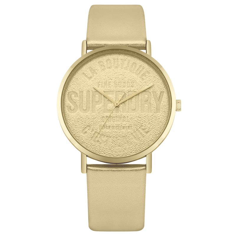 Superdry Oxford Parisian Montre Femme Quartz Bracelet Cuir Doré-SYL251G Superdry Oxford Parisian Montre Femme Quartz Bracelet Cuir Doré-SYL251G