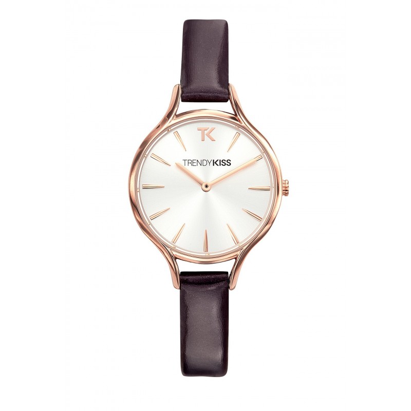 Montre Trendy Classic Femme Cuir Prune - TRG10093-03 Montre Trendy Classic Femme Cuir Prune - TRG10093-03