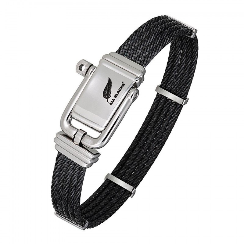 copy of All blacks Bracelet Homme Cuir Tressé Noir Acier 682100 copy of All blacks Bracelet Homme Cuir Tressé Noir Acier 682100