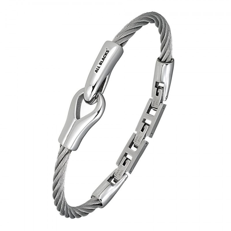 copy of All blacks Bracelet Homme Cuir Tressé Noir Acier 682100 copy of All blacks Bracelet Homme Cuir Tressé Noir Acier 682100
