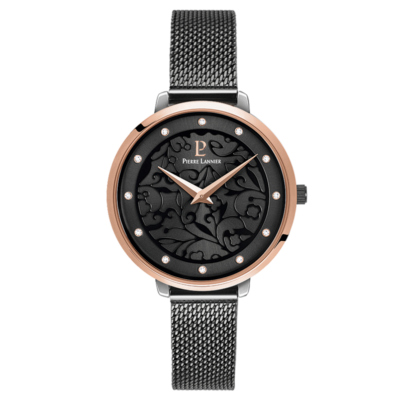 Pierre Lannier Eolia Montre Femme Acier Rosé Milanais 045L988 Pierre Lannier Eolia Montre Femme Acier Rosé Milanais 045L988