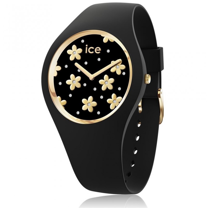 Ice Watch Flower Precious Black Montre Femme Medium 016668 Ice Watch Flower Precious Black Montre Femme Medium 016668