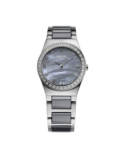 Montre Bering Femme Swarovski Céramique Gris 32426-789