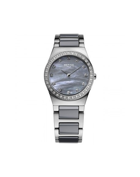 Montre Bering Femme Swarovski Céramique Gris 32426-789