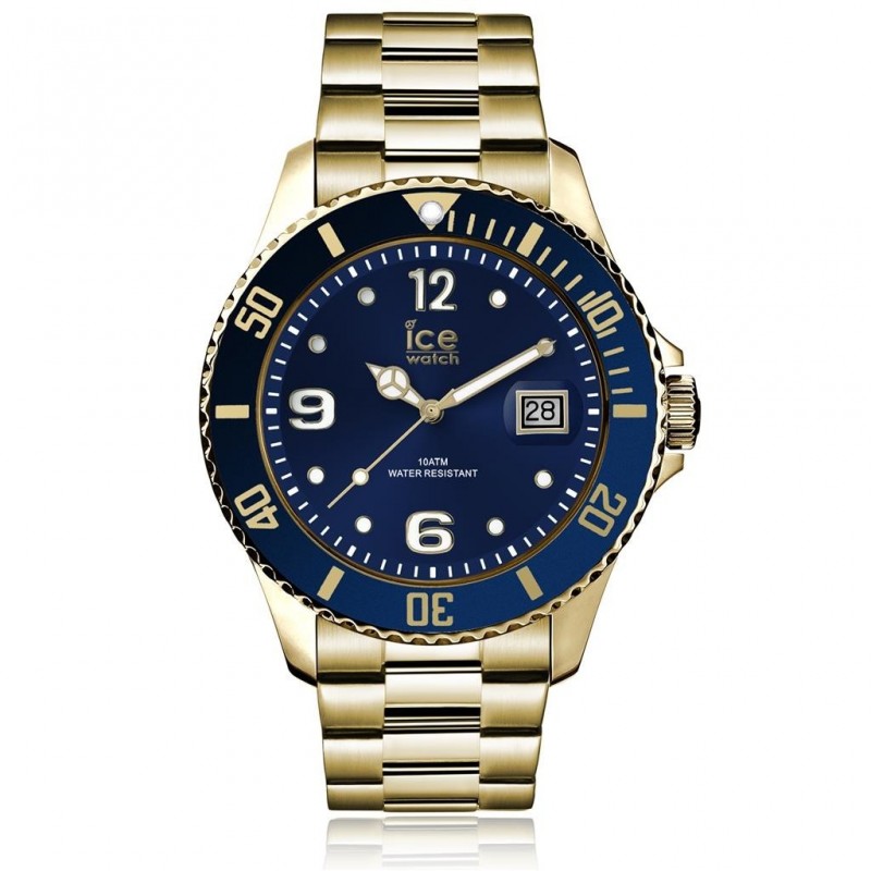 Ice Watch Montre Unisexe Steel Gold Blue Medium 016761 Ice Watch Montre Unisexe Steel Gold Blue Medium 016761