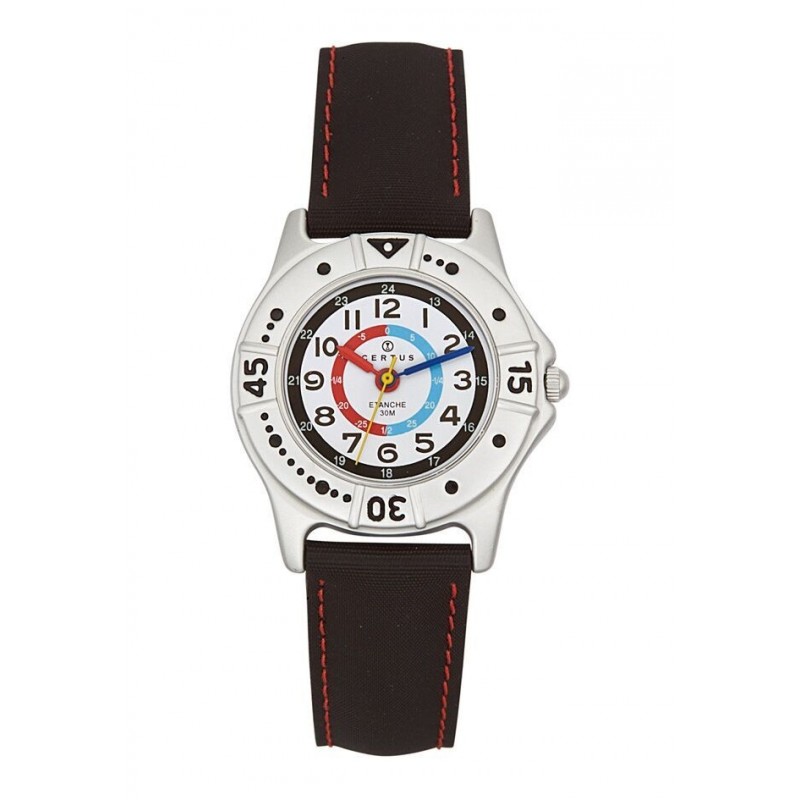 Montre Certus Enfant Cuir Noir 647436 Sport Montre Certus Enfant Cuir Noir 647436 Sport