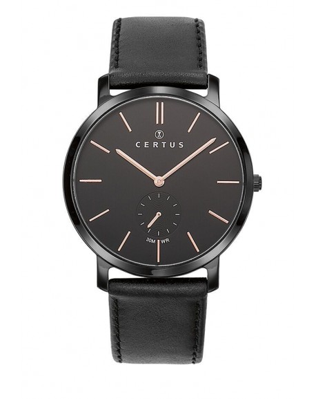 Certus Montre Homme Cuir Noir 611061