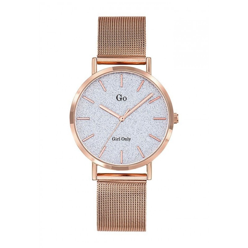 Go Girl Montre Femme Acier Rose Bracelet Milanais 695936 Go Girl Montre Femme Acier Rose Bracelet Milanais 695936