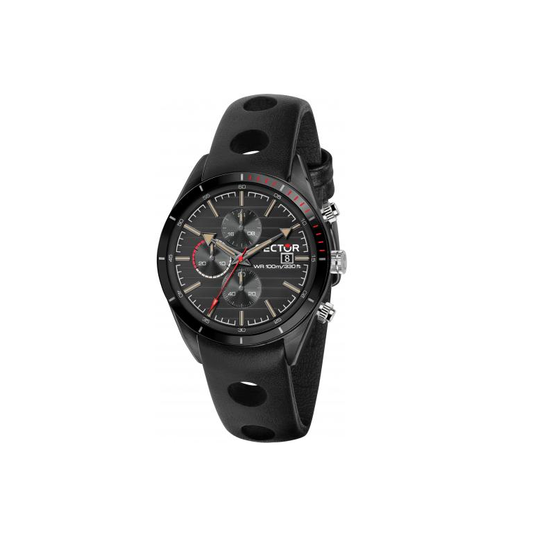 Montre Sector Homme 770 Chrono Acier Cuir Noir R3271616002 Montre Sector Homme 770 Chrono Acier Cuir Noir R3271616002