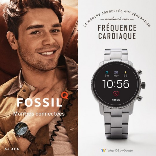 Wear Os Montre ConnectÃ©e Fossil Explorist Hr Fossil Gen 5e FOSSIL