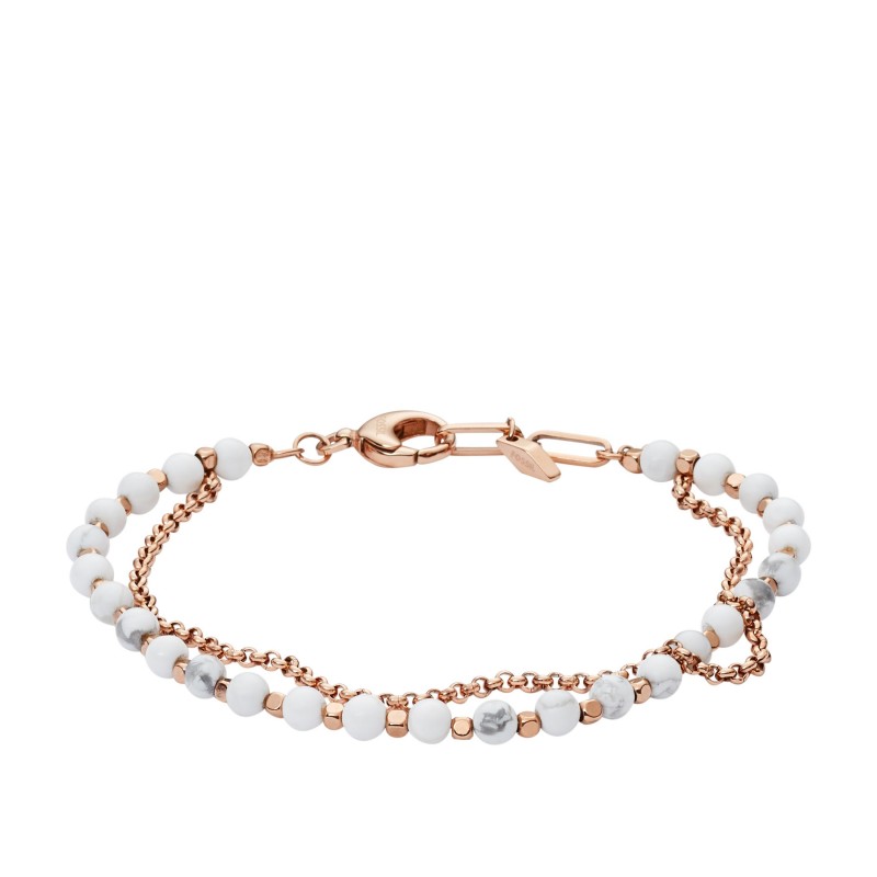 Fossil Femme Bracelet Laiton Doré Rose JA6774791 Fossil Femme Bracelet Laiton Doré Rose JA6774791